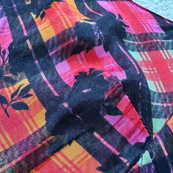 Free People Jerra Slip Dress – Pink Plaid & Floral Mini – Size XS - Picture 5 of 9